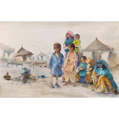 Momin Waseem, 14 x 21 Inch, Water Color on Paper, Figurative  Painting, AC-MW-046